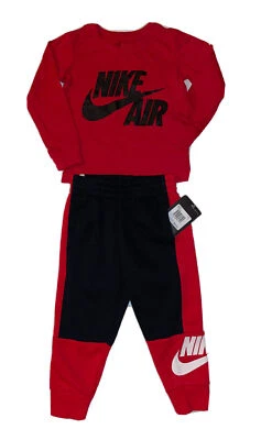 NIKE Bebés/Niños Pequeños Niños 2 Piezas Conjuntos de Correr, Camiseta y Joggers; Talla 12M-4T NUEVO CON ETIQUETAS $48+ Foto 1 de 4