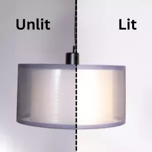 Grey Fabric Light Shade Easy Fit Pendant Ceiling Lamp Shade Modern Lampshade - Picture 1 of 7