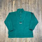 Adidas Equipment Fleece Mens Y2K Vintage Half-Zip Jumper, Green, Large