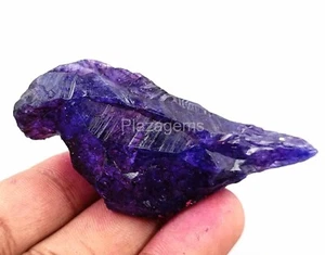 NATURAL CERTIFIED 210 CT PURPLE AMETHYST RAW ROUGH GEMSTONE COLOR DYED 4OUF - Picture 1 of 9