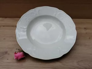 Rosenthal Sanssouci Suppenteller Ø 22 cm Classic Rose Elfenbein Goldrand außen - Bild 1 von 8
