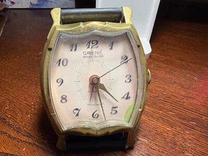 VTG GRENE PRECISION BRASS RIM Portable Table ALARM BY TIMEWORKS Needs Parts - Picture 1 of 20