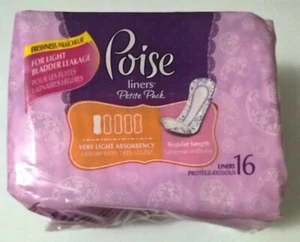 Poise Einlagen sehr leicht saugfähig normale Länge Blase Leckage 16 Einlagen Neu - Bild 1 von 1
