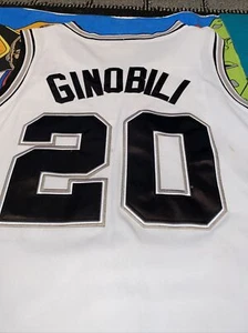 Adidas Authentic San Antonio Spurs Manu Ginobili Jersey Sewn Vtg 2002 NBA Sz50 - Picture 1 of 10