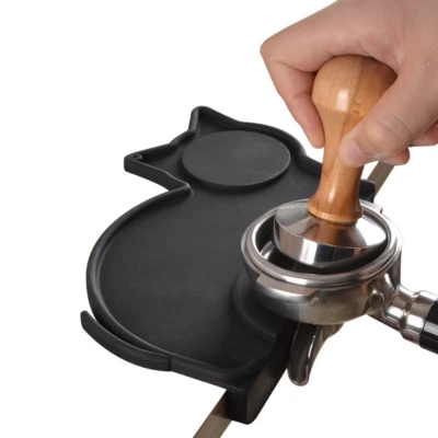 Alfombra de manipulación de café con forma de gato de goma de silicona antideslizante soporte almohadilla accesorio múltiple Foto 1 de 4