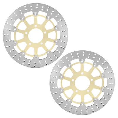 For Suzuki Gold Round Front Brake Discs GSXR 600 750 2004-2005 GSX-R 1000 03-04 - Image 1 of 4