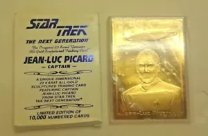 NEW star trek jean-luc picard 23kt gold card in box - Picture 1 of 1