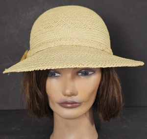 LIZ CLAIBORNE Women's Crochet Natural Color Straw Hat OSFM - Picture 1 of 9