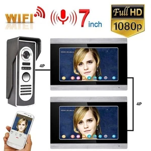 7" Wired wifi Monitors Video Door Phone Doorbell Intercom Entry System TUYA APP - Picture 1 of 12
