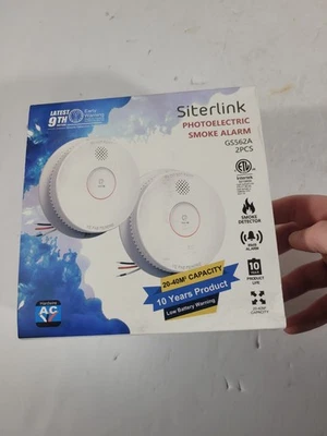 Siterlink Smoke Detector Hardwired Smoke Alarm Interconnected GS562A - 2 Pack - Image 1 of 4