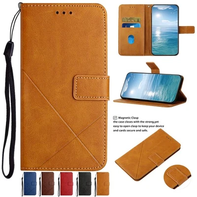 For iPhone 16 Pro Max 15 Plus 14 Leather Shockproof Wallet Case Card Slot Cover - Image 1 of 4