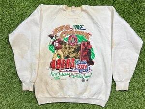 Vintage 1989 NFC Champs San Francisco 49ers NFL Sweatshirt Herren XL Distressed USA - Bild 1 von 14