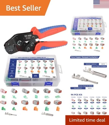 94-Piece  DT Connector Kit with Waterproof Crimping Tool for Reliability - Image 1 of 4