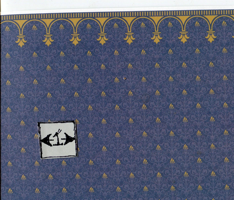 Brodnax Impresiones "Flambeau" 1VT320 Papel Pintado Victoriano Casa de Muñecas Escala 1/12 Foto 1 de 1