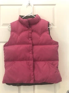 American Eagle Reversible Quilted Down Vest - Brown & Pink - Size Small - Picture 1 of 7