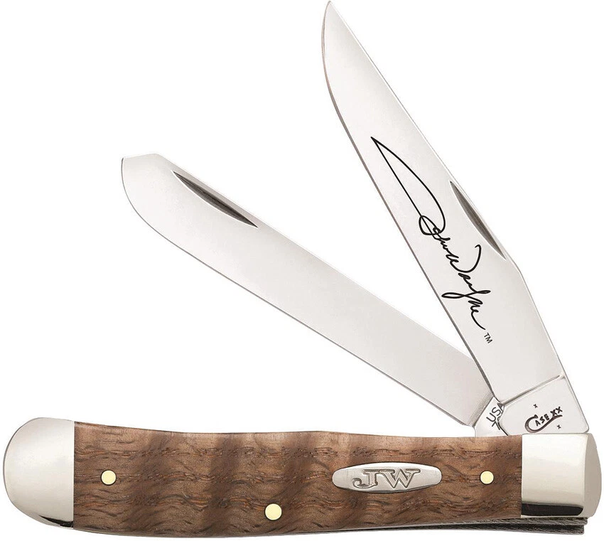 Cuchillo de hoja plegable de acero inoxidable Case Cutlery John Wayne Oak Trapper 10703 Foto 1 de 1
