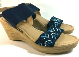 Tuscany East Street Womens Shoes Wedge Sandals 11 M Made in Italy Lightweight - Picture 1 of 12