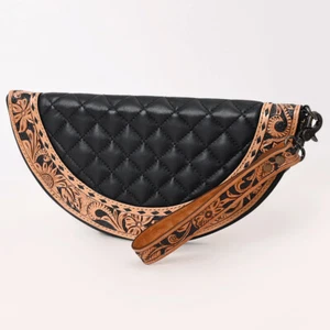 AD ADBG1666 Taco Hand Tooled Genuine Western Leather Women Bag - Imagen 1 de 8