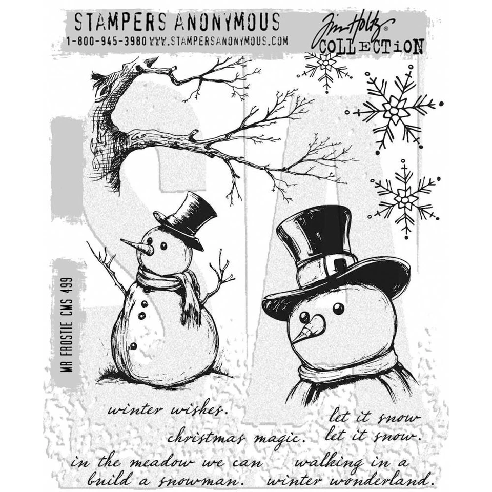 Tim Holtz Stampers Anonymous "MR FROSTIE" Stamp Set CMS499- Christmas 2024 - Image 1 of 1