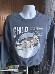 Star Wars The CHILD Sweatshirt Medium Jr. Medium Sz 7-9 Awesome Graphics, Unworn - Picture 1 of 9