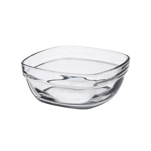 Duralex Clear Glass Bowl 11cm Square Bowl Snack Dessert Salad Soup Food Crockery - Picture 1 of 1