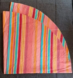 Tablecloth Round 70" Indoor Outdoor Stirpes Colorful Festive Summer - Picture 1 of 3