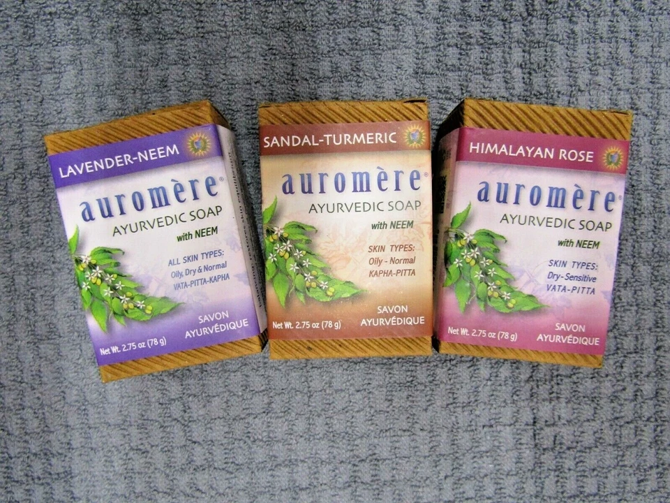 AUROMERE~~U PICK FROM 5 DIFFERENT SCENTS~~VEGAN BODY SOAPS 2.75 OZ TRAVEL 76 - Image 1 of 1