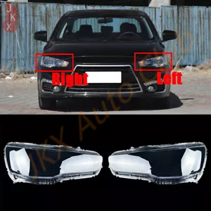 For Mitsubishi Lancer EX 2010-2016 Headlight Clear Lens Shell Cover & Glue Pair - Bild 1 von 11