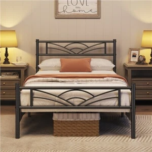 3ft Single Bed Mattress Foundation Metal Iron Bed Frame with Under-bed Storage - Picture 1 of 25