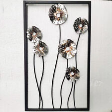 Metal Wall Art Flower Leaf Framed Hanging Home Decor Sculpture Garden Xmas Gift