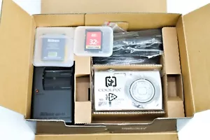 *Not made in China* Nikon COOLPIX S230 10.0MP Silver Digital Camera w/SD, Charge - Picture 1 of 22