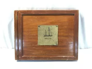 Weems & Plath teak wood and brass ships log, boating cruising log, 12.5" X 10" - Picture 1 of 23