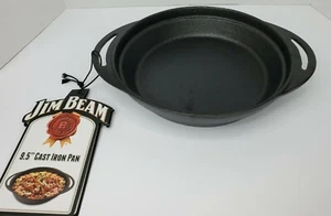 Jim Beam Pre Seasoned Heavy Duty 9.5 in Cast Iron Oval Pan with Handle - Picture 1 of 4