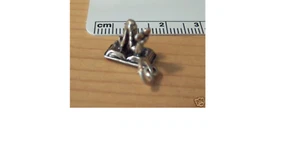 3D 17x16mm Bücherwurm & Buch Sterlingsilber Charm - Bild 1 von 1