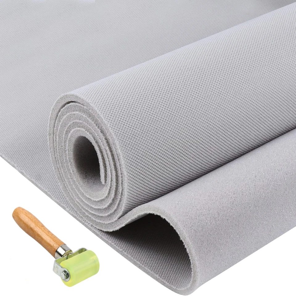 Light Grey Headliner with Foam Backing for Car Ceiling Fabric Repair 100 Inch - Image 1 of 4