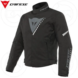 DAINESE GIACCA MOTO UOMO VELOCE D-DRY IMPERMEABILE PROTEZIONI NERO LOGO GRIGIO - Imagen 1 de 10