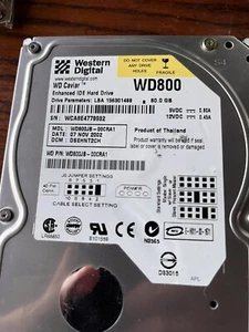 Western Digital Caviar IDE 80GB  3.5 WD800JB-00ETA0 DCM DSCACTJAH Hard Drive - Imagen 1 de 1