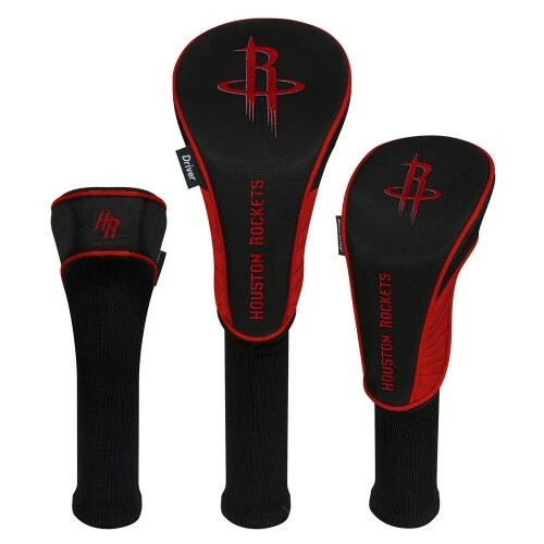 JUEGO DE FUNDA DE CABEZA DE GOLF HOUSTON ROCKETS DE ALTA CALIDAD CON LOGOTIPO BORDADO Foto 1 de 1