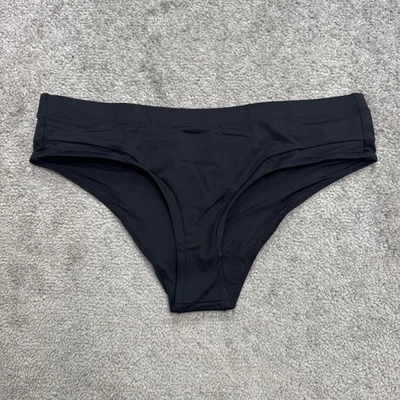 Traje de baño Prana Upswell parte inferior de bikini para mujer mediano negro acanalado playa verano nuevo con etiquetas Foto 1 de 4
