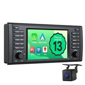 CarPlay Android Auto 13 Car GPS Stereo Sat Nav Radio Head Unit BMW 5 Series E39 - Picture 1 of 22