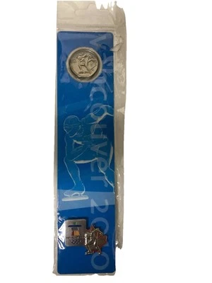 Vancouver Olympic 2010 Speed Skating Bookmark And Lapel Pin 25 Cent Coin - Image 1 of 4