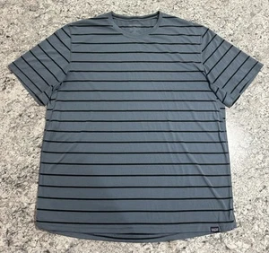 Patagonia Capilene Cool Trail Shirt Mens XL Furrow Stripe Plume Gray Black - Picture 1 of 5