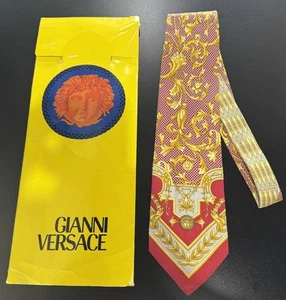 Vintage Gianni Versace Silk Tie New Old Stock Medusa Head - Picture 1 of 6