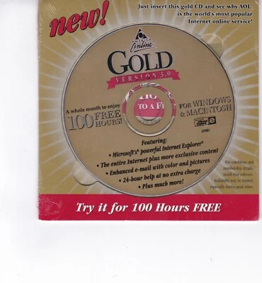 AOL 3.0 America Online  Gold factory sealed - Image 1 of 2
