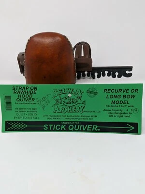 Selway Rawhide Strap Bow Quiver For Recurve or Longbow  - Image 1 of 2