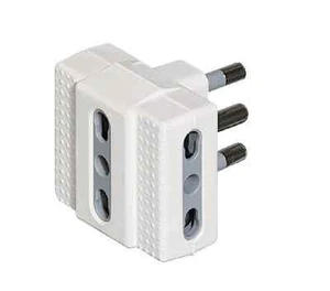 BTICINO S3604D CST ADATTATORE TRIS 3 PRESE BIPASSO SPINA 16 A BIANCO - Foto 1 di 1