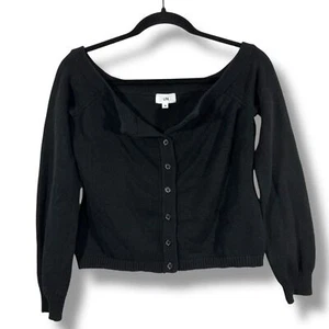 Maglione cardigan LPA nero spalle scoperte - Foto 1 di 13