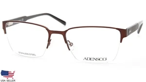 NEW ADENSCO AD 113 YZ4 MATTE BROWN EYEGLASSES FRAME GLASSES 53-18-145 B37mm - Picture 1 of 10