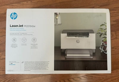 NEW HP LaserJet M209dw Wireless Black-and-White Laser Printer White - Image 1 of 4