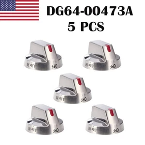 5 Pack DG64-00473A Burner Stove Knobs for Samsung Stove/Oven knob DG64-00472A - Picture 1 of 13